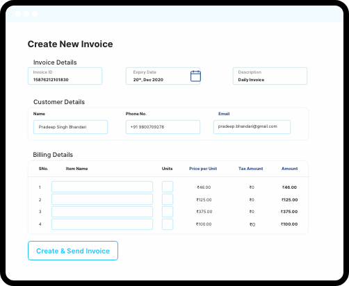 create invoices